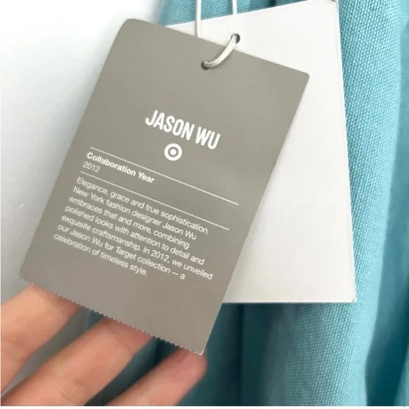 🍑 Jason Wu 10 Skirt Belize Blue Pleated Striped 20th Anniversary Retro Preppy - Picture 7 of 13